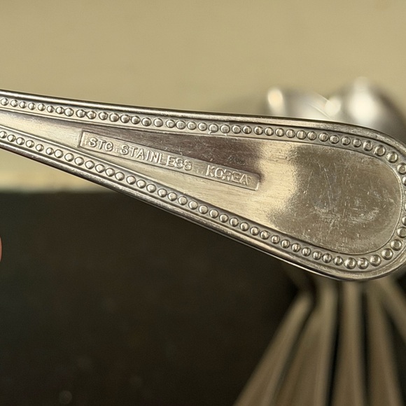 Interpur Stainless Flatware Beaded Made in Japan - Picture 7 of 8